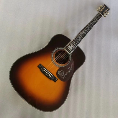 China D Classic 45 Dreadnought acoustic guitar with natural Solid spruce TOP with Fishman EQ and hardcase logo supplier