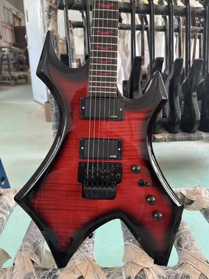 China Custom Special Body BC.RICH style high-end flamed maple top electric guitar supplier