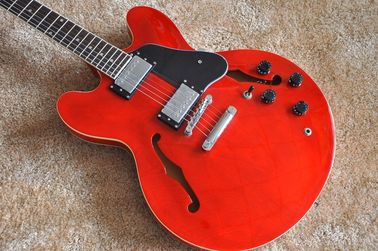 China Factory supply Red G es335 electric jazz guitar semi-hollow arched top ES 335 jazz guitar supplier