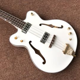 China New style,China Custom Jazz white F hollow body electric guitar,Rosewood fingerboard,vibrato system supplier