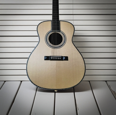 Custom Handmade OM-45 Model Acoustic Guitar with Nitro Finishing supplier