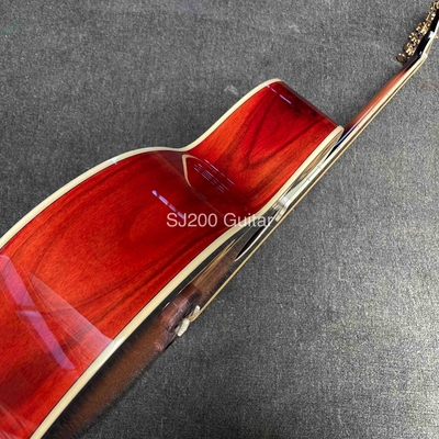 Custom GB style SJ200 Cocobolo Double Pickguard Acoustic Guitar supplier