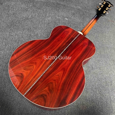 Custom GB style SJ200 Cocobolo Double Pickguard Acoustic Guitar supplier