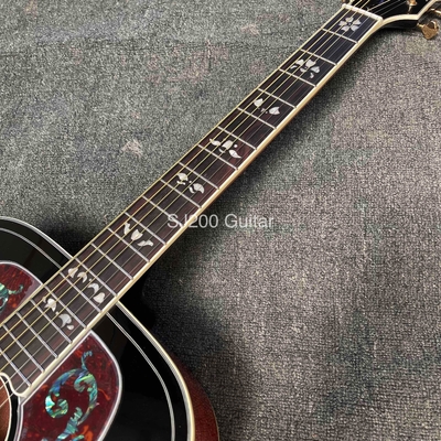 Custom GB style SJ200 Cocobolo Double Pickguard Acoustic Guitar supplier