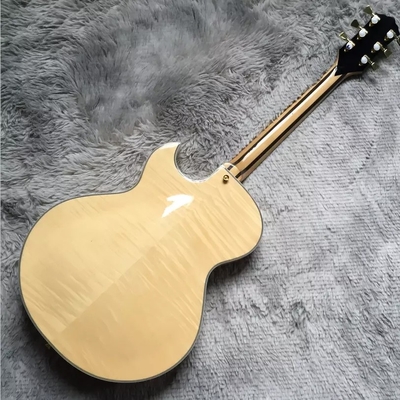 Custom Hollow Byrdland Wood Color Gold Hardware Archtop Electric Guitar supplier