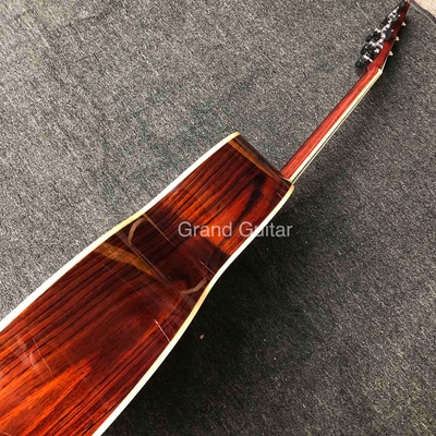 Custom Solid Cocobolo Wood Back Side Cutaway Acoustic Guitar in Natural supplier