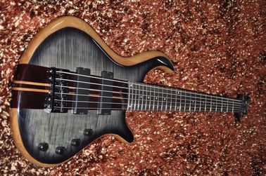 Mayones custom bass guitar 6 string electric bass guitar Neck through body Alder with flamed maple Active pickups supplier