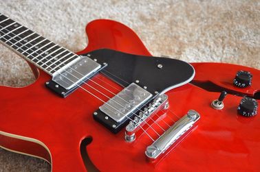 Factory supply Red G es335 electric jazz guitar semi-hollow arched top ES 335 jazz guitar supplier