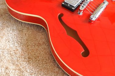 Factory supply Red G es335 electric jazz guitar semi-hollow arched top ES 335 jazz guitar supplier