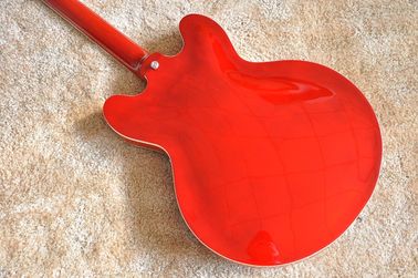 Factory supply Red G es335 electric jazz guitar semi-hollow arched top ES 335 jazz guitar supplier