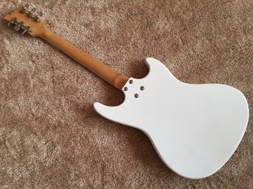 Custom guitar white color Mosrite logo reversed body 6 string electric guitar factory supply directly supplier