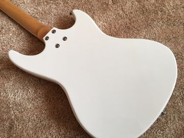 Custom guitar white color Mosrite logo reversed body 6 string electric guitar factory supply directly supplier