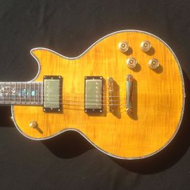 Standard LP electric guitar with gold hardware and flower inlay supplier