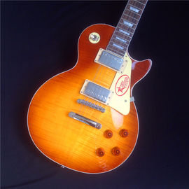 Standard LP electric guitar with gold hardware and flower inlay supplier