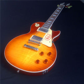 Standard LP electric guitar with gold hardware and flower inlay supplier