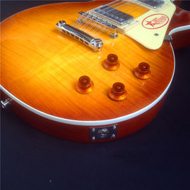 Standard LP electric guitar with gold hardware and flower inlay supplier