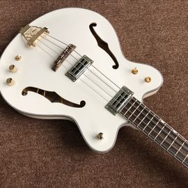 New style,China Custom Jazz white F hollow body electric guitar,Rosewood fingerboard,vibrato system supplier