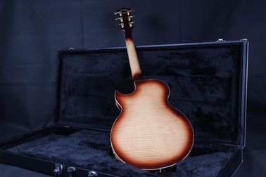 Top Quality Stock Full Hollow Body 41'' Electric Guitar Small Gold Hardware Black Color supplier